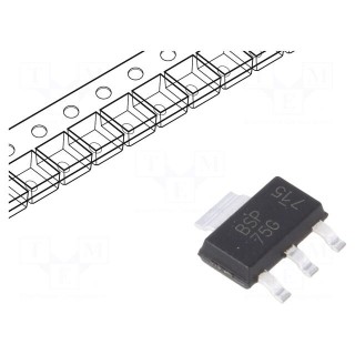 IC: power switch | low-side | 1.6A | Ch: 1 | N-Channel | SMD | SOT223
