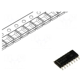 IC: digital | 4 to 1 line,multiplexer,data selector | SMD | SO16