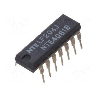 IC: digital | AND | Ch: 4 | IN: 2 | CMOS | THT | DIP14 | 3÷18VDC | -55÷125°C