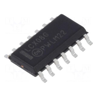 IC: digital | AND | Channels: 4 | IN: 2 | SMD | SO14 | Series: LCX | 2÷3.6VDC