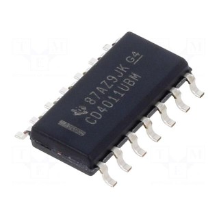 IC: digital | NAND | Ch: 4 | IN: 2 | CMOS | SMD | SOIC14 | 3÷18VDC | -55÷125°C