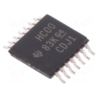 IC: digital | NAND | Channels: 4 | IN: 2 | SMD | TSSOP14 | Series: HC | 2÷6VDC