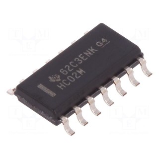 IC: digital | NOR | Channels: 4 | IN: 2 | CMOS | SMD | Series: HC | 2÷6VDC