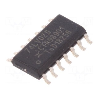 IC: digital | NOR | Channels: 4 | IN: 2 | SMD | SO14 | Series: LV | 1÷5.5VDC