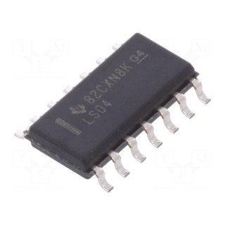 IC: digital | HEX,inverter | Channels: 6 | SMD | SO14 | Series: 74LS
