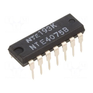 IC: digital | OR | Ch: 3 | IN: 3 | CMOS | THT | DIP14 | 3÷18VDC | -55÷125°C