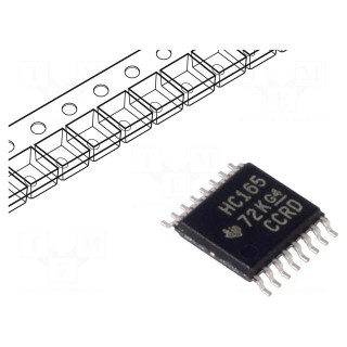 IC: digital | 8bit,asynchronous,serial output,parallel in | SMD