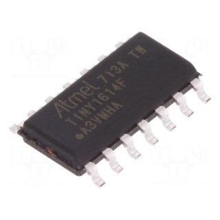 IC: AVR microcontroller | SO14 | Ext.inter: 12 | Cmp: 3 | ATTINY | 1.27mm