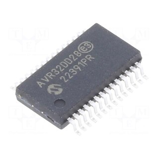 IC: AVR microcontroller | SSOP28 | Ext.inter: 23 | Cmp: 1 | AVR32