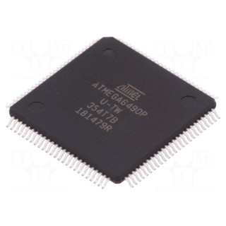IC: AVR microcontroller | TQFP100 | 1kBSRAM,2kBEEPROM,64kBFLASH