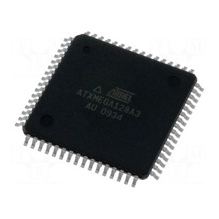 IC: AVR microcontroller | TQFP64 | Ext.inter: 50 | Cmp: 4 | ATXMEGA