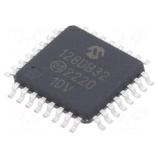 IC: AVR microcontroller | TQFP32 | 1.8÷5.5VDC | Cmp: 3 | AVR128 | AVR-DA