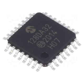 IC: AVR microcontroller | TQFP32 | 1.8÷5.5VDC | Cmp: 3 | AVR128 | AVR-DA