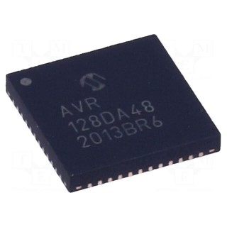 AVR microcontroller | EEPROM: 512B | SRAM: 16kB | Flash: 128kB | VQFN48