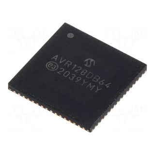 IC: AVR microcontroller | VQFN64 | 1.8÷5.5VDC | Cmp: 3 | AVR128 | AVR-DA