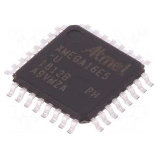 IC: AVR microcontroller | TQFP32 | Ext.inter: 26 | Cmp: 2 | ATXMEGA