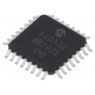 IC: AVR microcontroller | TQFP32 | 1.8÷5.5VDC | Cmp: 3 | AVR64 | AVR-DA