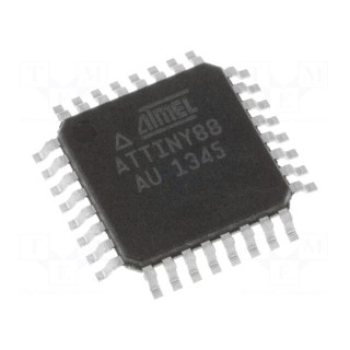 IC: AVR microcontroller | TQFP32 | 1.8÷5.5VDC | Ext.inter: 28 | Cmp: 1