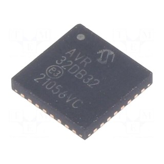 IC: AVR microcontroller | VQFN32 | Ext.inter: 26 | Cmp: 3 | AVR32 | 0.5mm