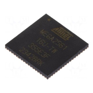 IC: AVR microcontroller | VQFN64 | 1.8÷5.5VDC | Ext.inter: 17 | Cmp: 1