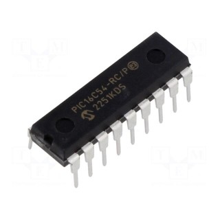 IC: PIC microcontroller | 40MHz | GPIO | 2.5÷6.25VDC | THT | PDIP18