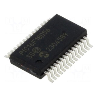 IC: PIC microcontroller | 28kB | ADC,DAC,EUSART,I2C / SPI | SMD