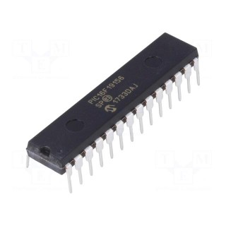 PIC microcontroller | Memory: 28kB | SRAM: 2048B | EEPROM: 256B | THT