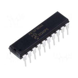 IC: PIC microcontroller | 28kB | 32MHz | EUSART,I2C,PWM,SPI | THT