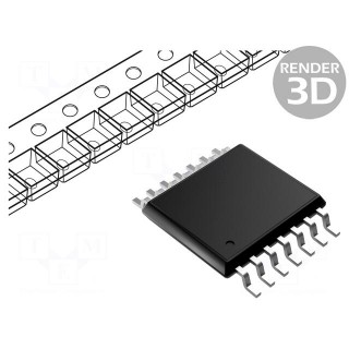 Microcontroller | SRAM: 128B | Flash: 1kB | TSSOP14 | Comparators: 1