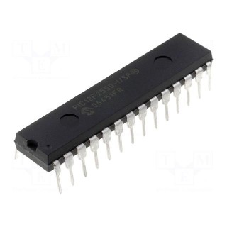 PIC microcontroller | Memory: 32kB | SRAM: 2048B | EEPROM: 256B | THT