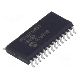 PIC microcontroller | Memory: 56kB | SRAM: 4096B | EEPROM: 256B | SMD