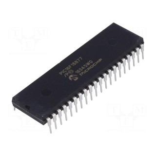 PIC microcontroller | Memory: 56kB | SRAM: 4096B | EEPROM: 256B | THT