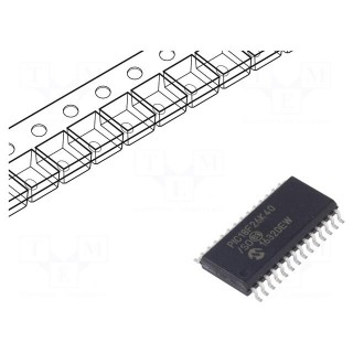 PIC microcontroller | Memory: 64kB | SRAM: 3.64kB | EEPROM: 1024B
