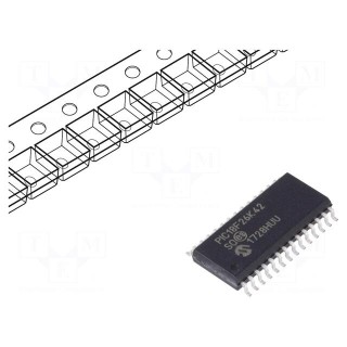 PIC microcontroller | Memory: 64kB | SRAM: 4096B | EEPROM: 1024B | SMD