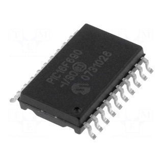 IC: PIC microcontroller | 7kB | 20MHz | 2÷5.5VDC | SMD | SO20 | PIC16