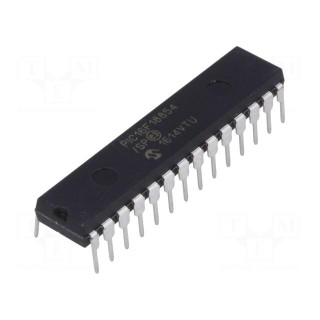 PIC microcontroller | Memory: 7kB | SRAM: 512B | EEPROM: 256B | THT