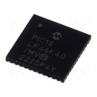 IC: PIC microcontroller | 64MHz | 1.8÷3.6VDC | SMD | UQFN40 | PIC18