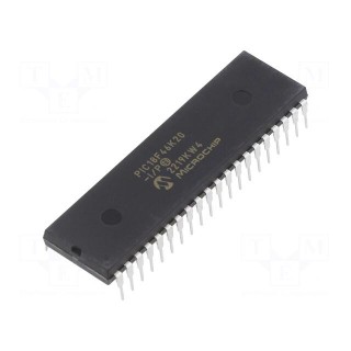 IC: PIC microcontroller | 64MHz | 1.8÷3.6VDC | THT | DIP40 | PIC18 | tube