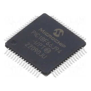 IC: PIC microcontroller | 64MHz | 2÷3.6VDC | SMD | TQFP64 | PIC18
