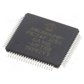 IC: PIC microcontroller | 256kB | 32MHz | SMD | TQFP80 | PIC24 | 16kBSRAM