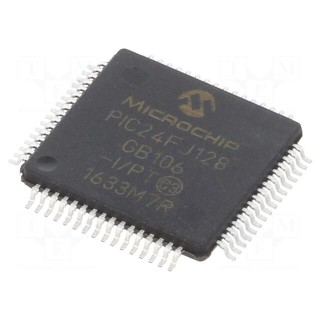 IC: PIC microcontroller | 128kB | 32MHz | 2÷3.6VDC | SMD | TQFP64 | PIC24