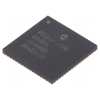IC: PIC microcontroller | 128kB | 32MHz | 2÷3.6VDC | SMD | QFN64 | PIC24