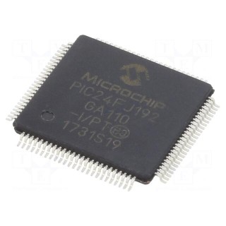 IC: PIC microcontroller | 192kB | 32MHz | SMD | TQFP100 | PIC24