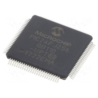 IC: PIC microcontroller | 256kB | 32MHz | SMD | TQFP100 | PIC24