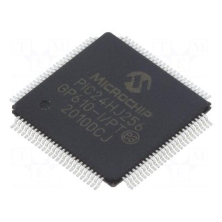 IC: PIC microcontroller | 256kB | SMD | TQFP100 | PIC24 | 16kBSRAM