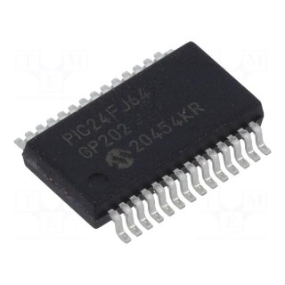 IC: PIC microcontroller | 64kB | 2÷3.6VDC | SMD | SSOP28 | PIC24