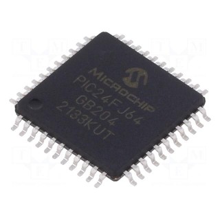 IC: PIC microcontroller | 64kB | 32MHz | SMD | TQFP44 | PIC24 | 8kBSRAM