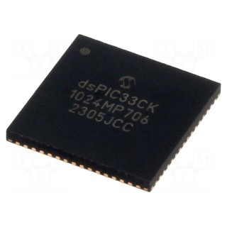 IC: dsPIC microcontroller | 1024kB | 128kBSRAM | QFN64 | 3÷3.6VDC