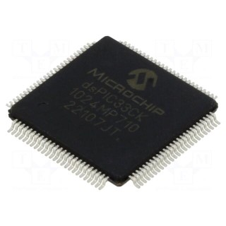 IC: dsPIC microcontroller | 1024kB | 128kBSRAM | TQFP100 | 3÷3.6VDC