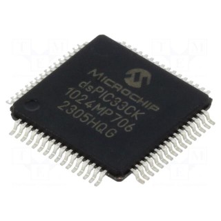 IC: dsPIC microcontroller | 1024kB | 128kBSRAM | TQFP64 | 3÷3.6VDC